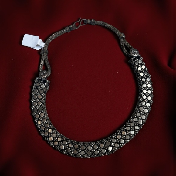 Vintage Silver Rajasthani Intricate Woven Necklace - Picture 2 of 6